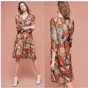 Anthropologie Hemant & Nandita print flowy dress EUC